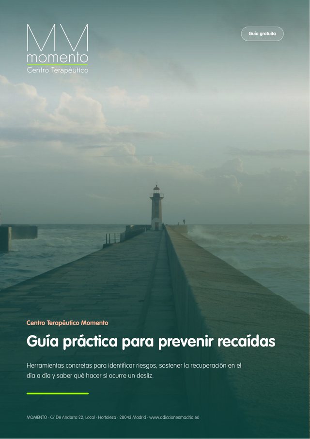 Portada de la guía: Guía práctica para prevenir recaídas