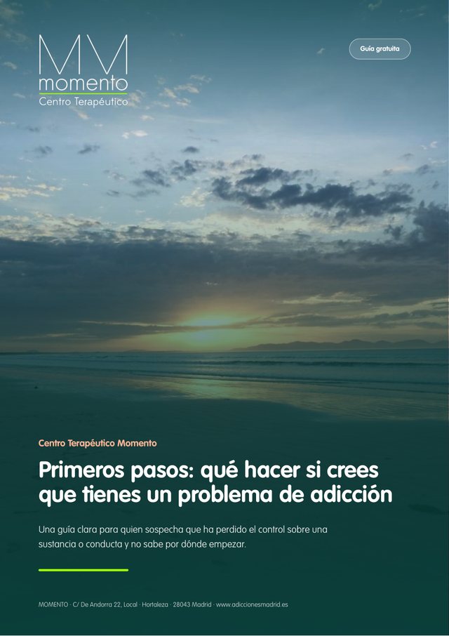 Portada de la guía: Primeros pasos: qué hacer si crees que tienes un problema de adicción